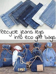 Recycle Jeans, Recycled Jeans, Upcycle Jeans, Recycled Denim, Denim Diy, Denim Crafts Diy, Upcycle Clothes, Bag Pattern, Denim Crafts