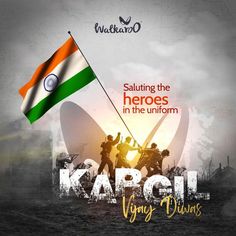 Let’s remember and pay tributes to the martyrs who made the ultimate sacrifice and fought for the nation.    #Walkaroo #BeRestless #KargilVijayDiwas Art, Design, Ideas, India, Kargil Vijay Diwas Video, Kargil Vijay Diwas Creative Ads, Adobe Photoshop Design, Photo Album Layout, Army Day