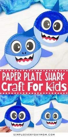 In summer what happens when you live in a place where there’s no beach? You can still have fun with this paper plate shark craft for kids !It’s perfect as a summer craft for kids of all ages and a great way to celebrate Shark Week. Download the free printable and make it this summer! Also, be sure to check out all of our shark activities for kids for more ideas! We have many DIY Kids crafts to choose from.