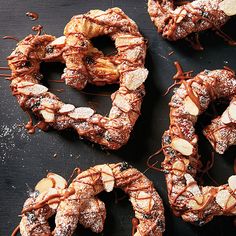 The love child of a croissant and a pretzel, this decadent chocolate almond puff pastry recipe is easy to prepare using frozen all-butter pastries. Chocolate Desserts, Shortbread, Dessert, Desserts, Croissants, Croissant, Butter Puff Pastry, Butter Pastry, Chocolate Almonds