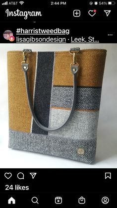 Quilts, Tweed, Wool Bags, Cotton Bag, Patchwork Bags, Totes