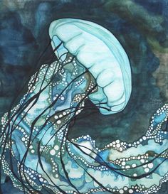 Tamara Phillips — jellyfish Ocean Art, Watercolor Artwork, Sea Art, Painting Inspiration, Watercolor