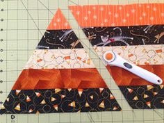 Sister Of The Divide: Candy Corn Table Topper Tutorial … Crafts, Halloween Table Runners, Halloween Sewing Projects