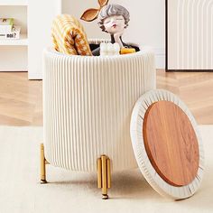 Amazon.com: Mxfurhawa Round Ottoman Foot Stool with 23Qt Storage Velvet Footrest Stool Vanity Stool Chair Support 300lbs Modern Ottoman Coffee Table Padded Seat for Living Room Bedroom Cream : Home & Kitchen Dressing Table, Stool Chair, Storage Footstool, Storage Ottoman Bench, Ottoman Coffee