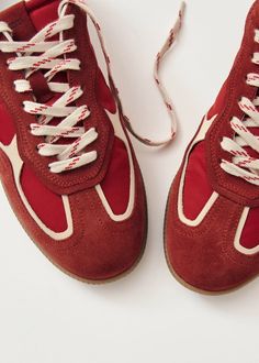 tb.490 Rife Sheen Red | ALOHAS Ankle Boots, Trainers, Suede Sneakers, Leather Sneakers, Sneaker, Red Espadrilles, Red Trainers, Sneakers, Red Sneakers