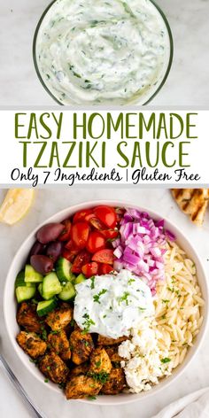 this easy homemade tazi sauce is made with only 7 ingredients and it's gluen free