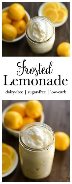 Creamy and refreshing dairy-free, sugar-free mock Chick-Fil-A Frosted Lemonade. Makes 1 quart serving or smaller servings to share. Trim Healthy Mamas (FP) Dairy Free, Coconut Milk, Sugar Free