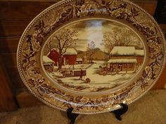 Vintage Johnson Brother's Historic America Platter Collectible Dishes