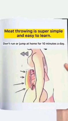 a person holding up a book with an image of a woman's breast and the words meat throwing is super simple and easy to learn