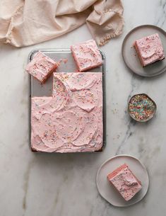 Strawberry Sheet Cake with Rhubarb Meringue Frosting – A Cozy Kitchen Cake Recipes, Cupcake Cakes, Strawberry Sheet Cakes, Dessert Recipes
