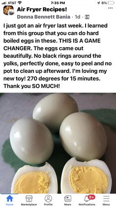 an egg has been sliced in half and is shown with the caption above it
