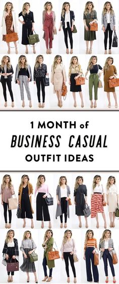1 MONTH of Business Casual outfits for women. 20 office casual work outfits that will keep you inspired everyday of the month. #womenworkoutfits #workjacketswomenbusinesscasual Business Fashion, Casual Chic, Best Business Casual Outfits, Business Casual For Women, Business Casual Outfits For Work Spring
