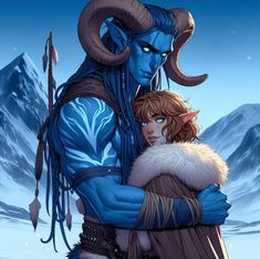 ice planet barbarians type couple (ai) #iceplanetbarbarians Portraits, Fantasy Pictures, Ice, Avatar Fan Art