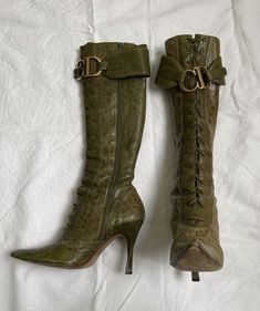 Dior Boots, Dior Shoes, Vintage Dior Dress, Vintage Boots, Vintage Dior