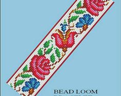Bead Loom Vintage Floral Border 9 Bracelet Pattern PDF Patchwork, Bead Loom Pattern, Bead Weaving Patterns, Loom Pattern