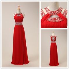 Fashion Red Chiffon Front Split Long Prom Dress,Beaded Crystal High Neck Evening Dress,A Line Open Back Evening Prom Gowns,Off The Shoulder Prom Dresses,Graduation Dress Prom Gowns, Long Prom Gowns, High Neck Evening Dress, Open Back Prom Dresses, Formal Gowns, Backless Prom Dresses, Straps Prom Dresses, Long Prom Dress