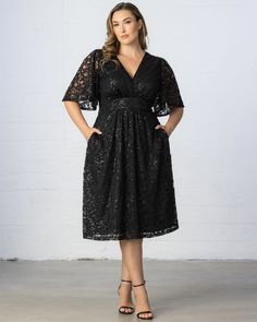 Looking for a sparkly plus size sequin cocktail dress? Discover the Starry Sequined Lace Cocktail Dress by Kiyonna Dresses, Special Occasion, Outfits, Sequin Cocktail Dress, Sequin Dress, Plus Size Cocktail Dresses, Cocktail Dress Lace, Plus Size Sequin Dresses, Black Cocktail Dress