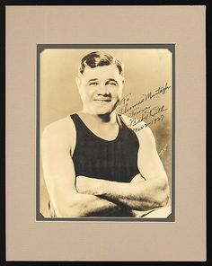 1927 Babe Ruth Signed Photo Basketball, Baltimore Orioles, Luke, Ruth 2, Signed Photo, Babe Ruth