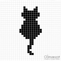 a cross stitch pattern with the shape of a woman's head in black and white