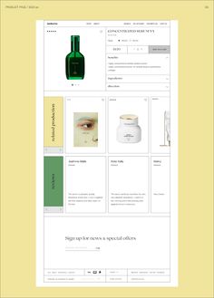 Behance, Web Layout, Layout Design, Cosmetic Web, Ecommerce Web Design, Shopify Design