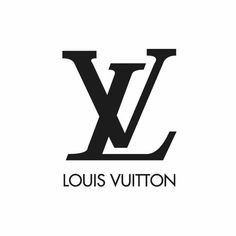 the louis vuitton logo in black and white