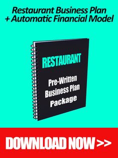 the restaurant business plan is shown in this image