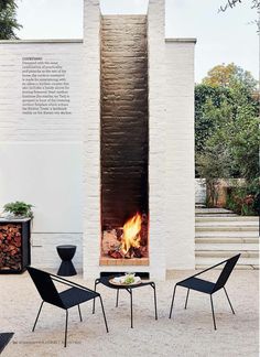 outdoor fireplace Minimalism, Design, Dapur, Modern, Dekorasi Rumah, Garten