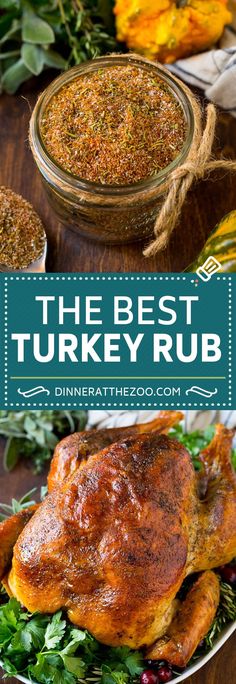 the best turkey rub recipe on a plate