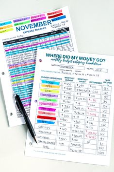 Planners, Budget Saving, Monthly Budget Planner