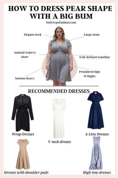 how to dress pear shape with a big bumm - info poster for pregnant women