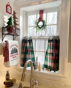 Home Décor, Christmas Kitchen Curtains, Christmas Kitchen Decor