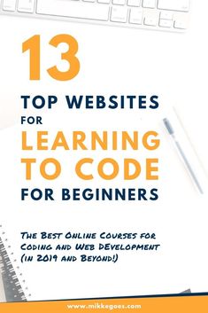 What are the best online platforms to learn how to code for beginners? Find out which websites you can use to learn coding and web development from absolute scratch. Pick a programming language, start an online course or a tutorial, and start building your first coding projects for your developer portfolio. #mikkegoes #coding #programming #learntocode #webdevelopment #webdeveloper #technology #career #tech #learning Web Design, Online Coding, Online Courses, Online Learning, Coding Courses, Learn Web Development, Online Education, Learn Coding Online