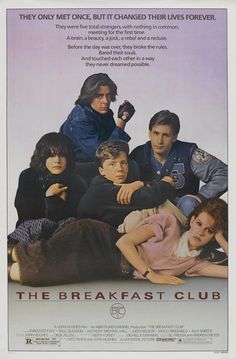 the breakfast club movie poster on display