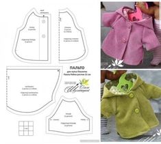 the sewing pattern for a jacket is shown