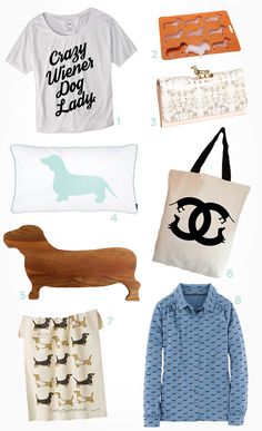 various items are displayed in the shape of an eyeglass case, t - shirt, and dog pillow