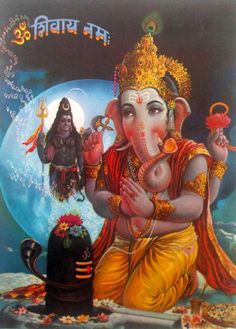 Lord Ganesha Worships Shiv-Ling (via Indian_ash) Festivals, Yoga, Lord, Shree Ganesh, Shri Ganesh, Lord Shiva