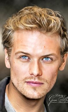 a man with blonde hair and blue eyes