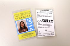 Staff Badges w/photo tips on the back Physical Science, Ideas, Yearbook Staff, Staffing, School Yearbook, Yearbook Class, High School Photography, Yearbook Ideas, Yearbook Themes