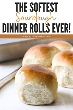 two rolls with the words how to make no - fail dinner rolls on top and bottom