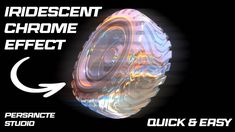 an image of a futuristic object with the words, ridecent chrome effect quick easy