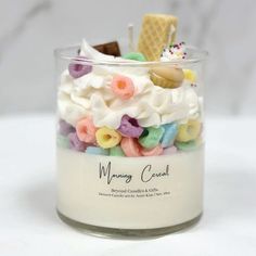 Cute holiday gifts for her - Morning Cereal Dessert Candle Cute Candles, Deco, Diys, Artesanato, Basteln, Manualidades