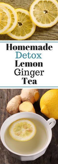 Homemade Detox Lemon Ginger Tea Detox Drinks Recipes, Detox Tea Recipe Homemade, Detox Tea Cleanse, Detox Tea Recipe, Detox Drinks Smoothies, Healthy Detox Tea
