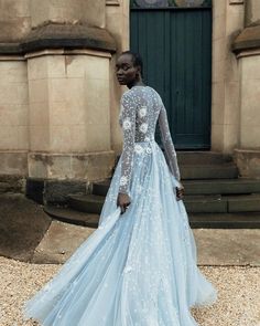Something Chic: 24 Blue Wedding Dresses For Your Happy Wedding ★ blue weddingdresses a line with long sleeves floral appliques paolo_sebastian Gowns, Wedding Gowns, Queen, Wedding Dress, Bridal Style, Renaissance Wedding Dresses, Gown Wedding Dress, Gowns For Girls, Bridal Wedding Dresses