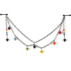 Handcrafted Pride Skulls Nipple Chain Created with Swarovski Crystals | Body Candy Body Jewelry Ring Earrings, Beaded Necklace, Jewelry Design, Swarovski Crystals, Jewelry