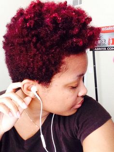 Red tapered cut Natural Hair Journey, Crochet, Dreads