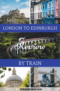 london to edinburgh by train with text overlay