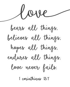 a quote that says love hears all things