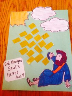 God Changed Saul's Heart Bible Craft by Let Crafts, Jesus Crafts, Christian Crafts, Bible Lessons, Bible Stories