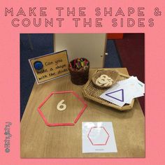 Here's a nice idea for a guided  station focused on shapes and counting. Math Challenge, Math Resources