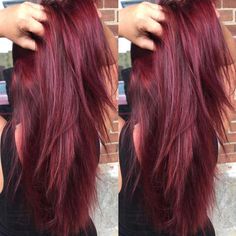 LOVE this color! Highlights, Balayage, Hair Colours, Copper Hair, Dark Red Hair, Short Red Hair